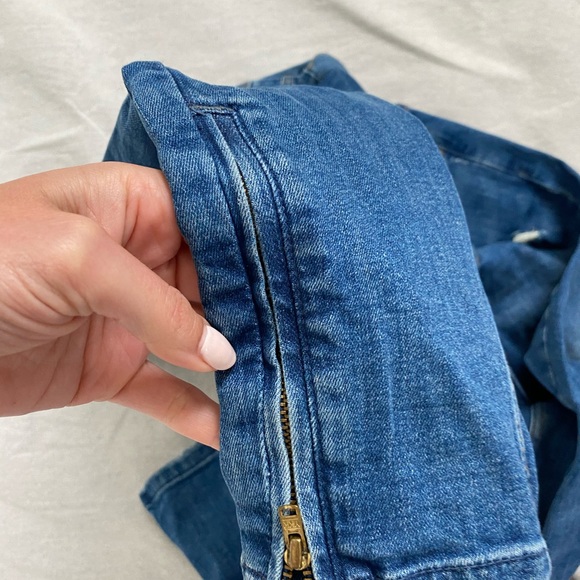 Zara size 38 denim jeans with zipper ankle detail - Picture 1 of 3